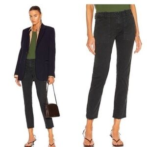 Nili Lotan Black Cropped Trousers